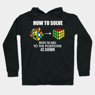 How To Solve Puzzle Cube - Funny Cubing Hoodie